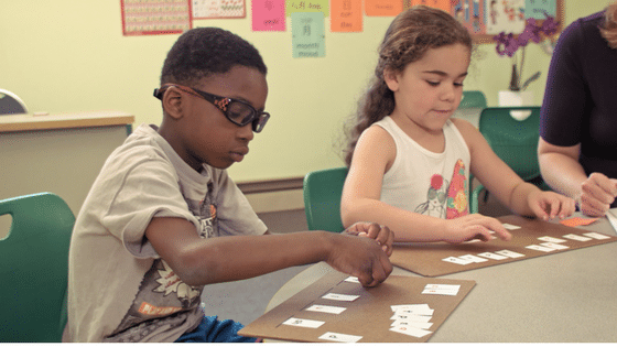 Students play Switch It in reading groups