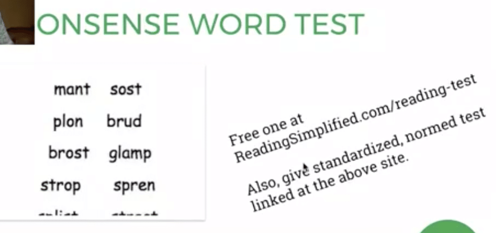 Nonsense Word Test