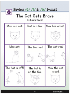 The cat gets brave short o text