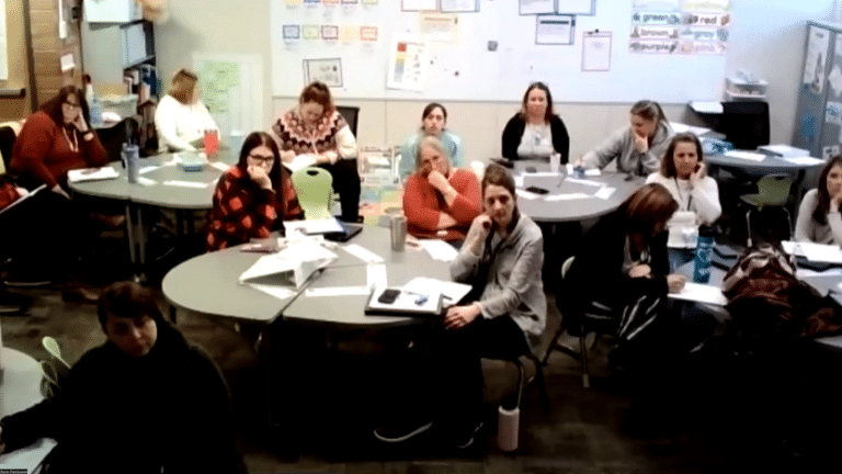 Meeker Elementary principal, instructional coaches and teachers in zoom professional development with Dr. Marnie Ginsberg