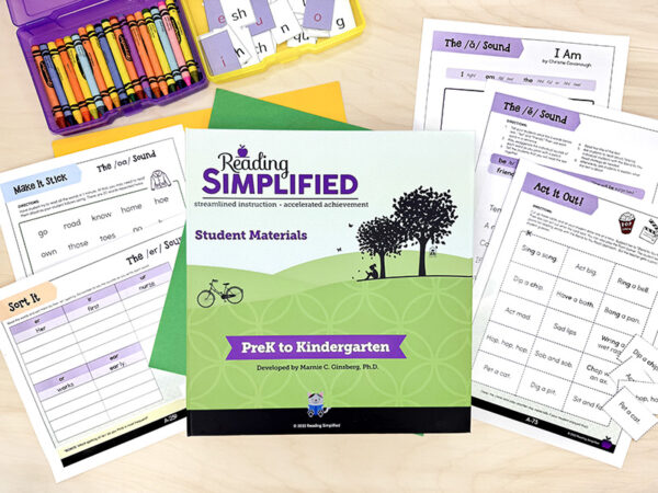 Binder - Reading Simplified Student Materials PreK to Kindergarten (public)