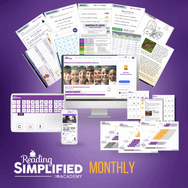 Reading Simplified Academy, Monthly Subscription