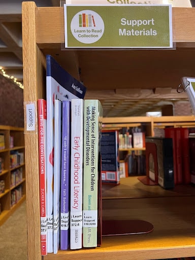 Caregiver support books on decoding and early literacy at BCPL