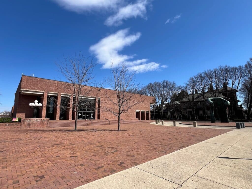 Front entrance of Bartholomew County Public Library, Columbus IN