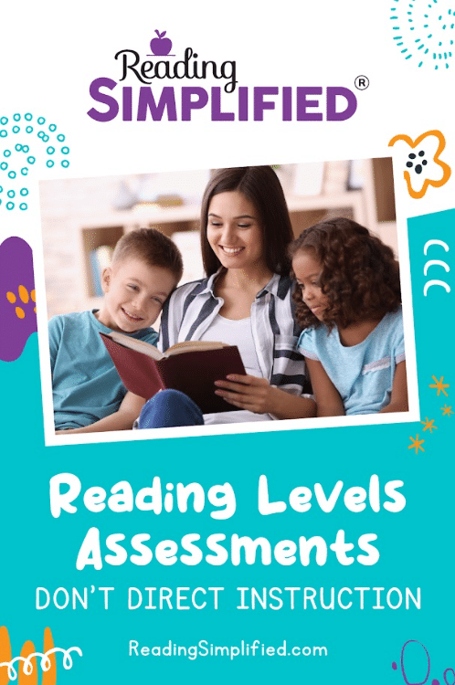 Graphic: “Reading Levels Assessments Don’t Direct Instruction”