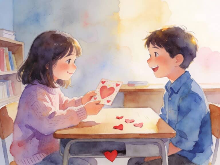 Grace and Jay Valentine's day story illustration